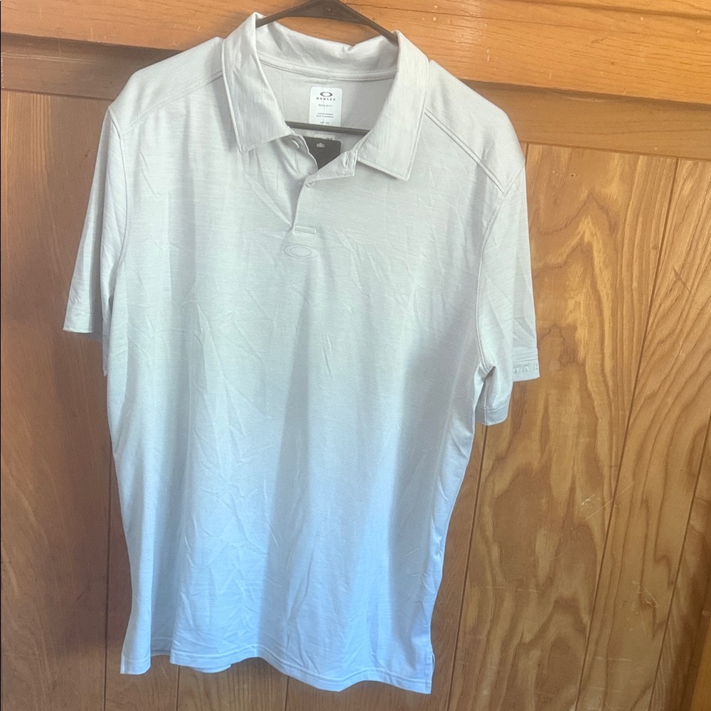 Men's Oakley Light Grey Polo Shirt
